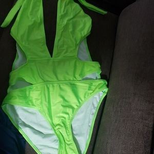 Lime green bathing suit